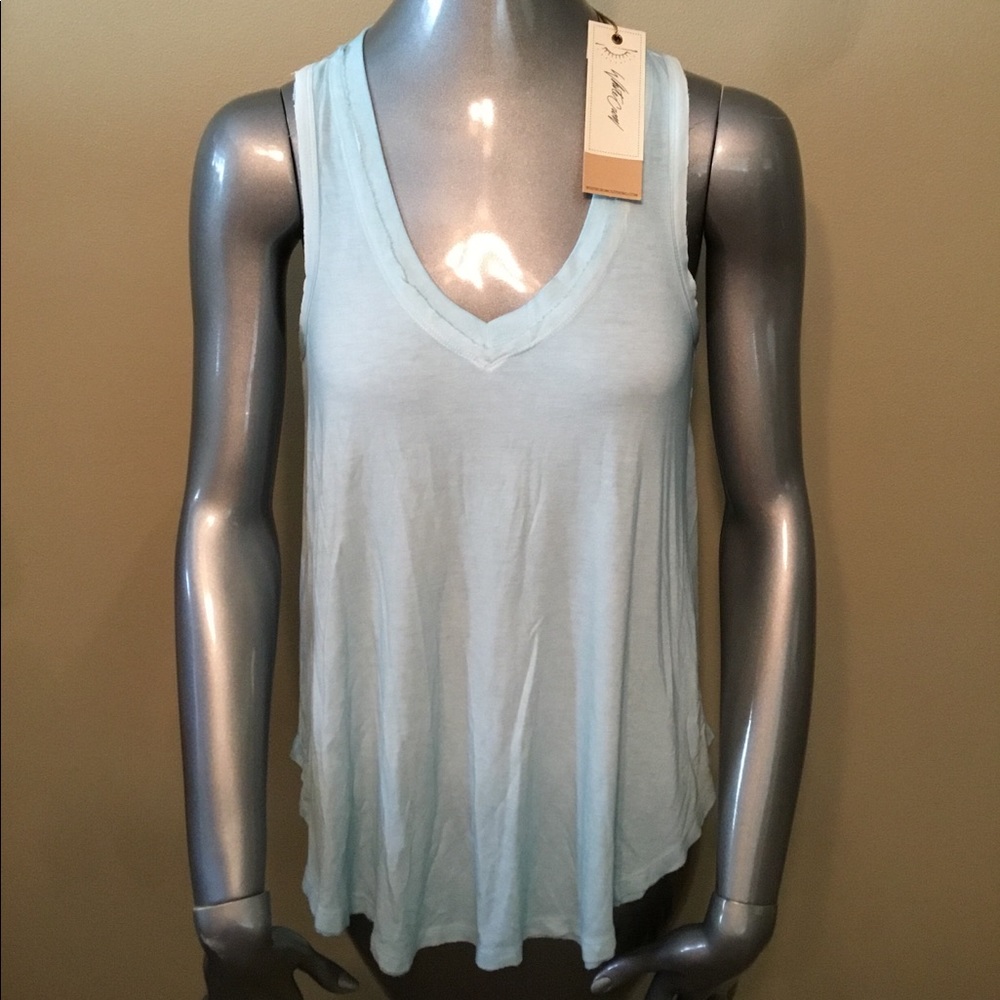 NWT White Crow light teal v-neck tank top